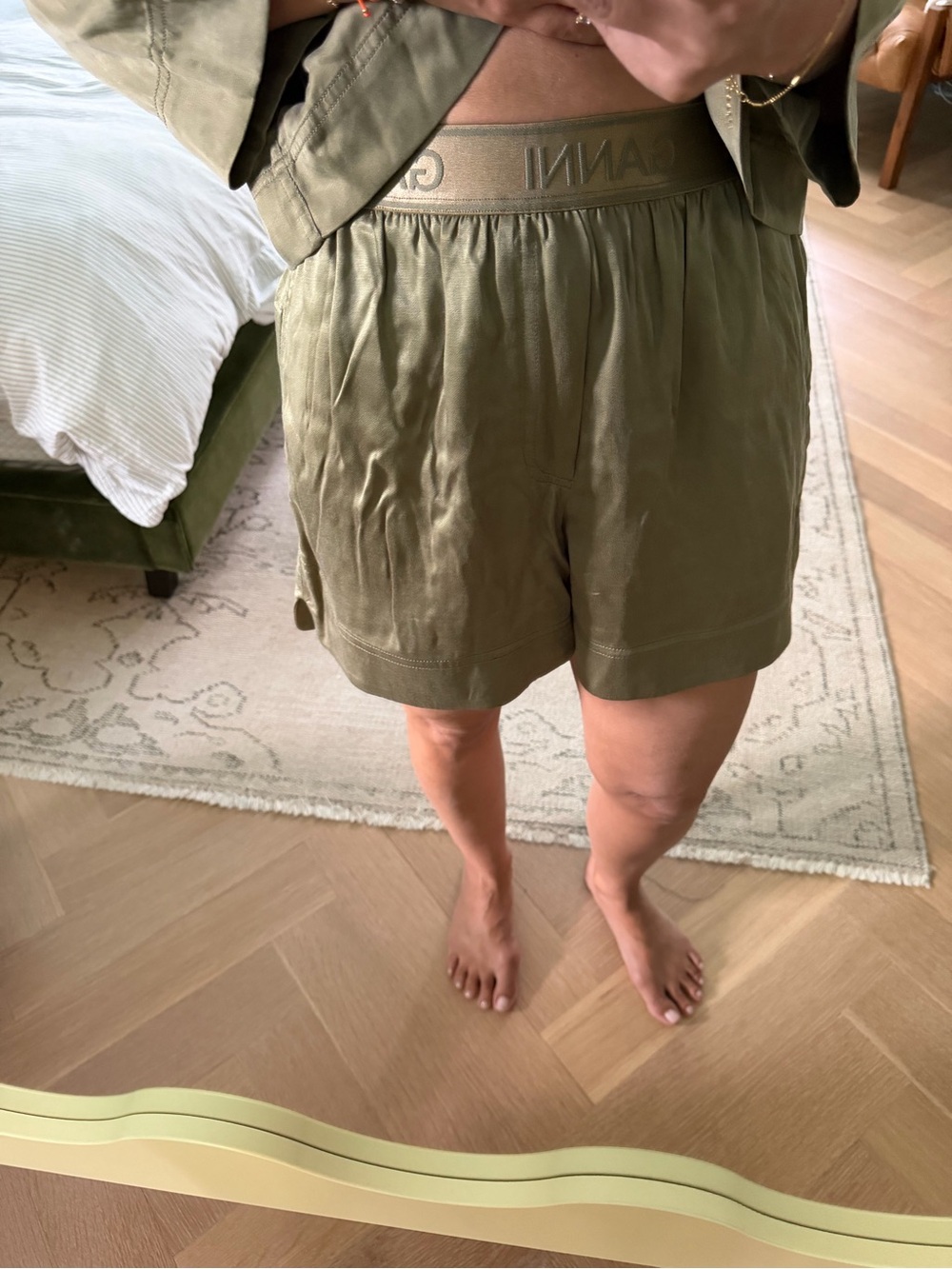 GANNI
Washed Satin Shorts